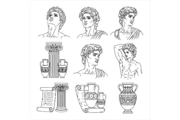 Ancient Greek Architecture Bundle: Editorial Illustrations