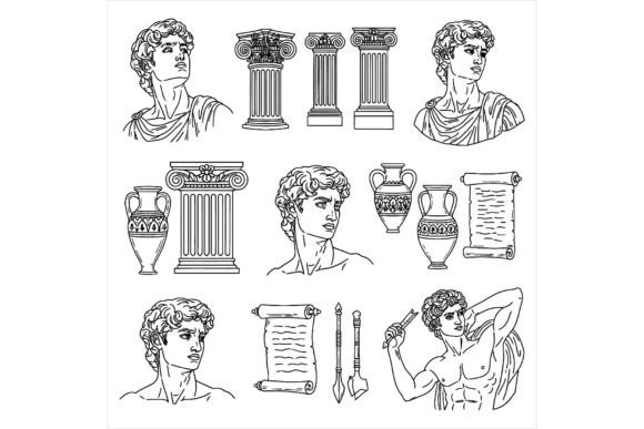Ancient Greek Roman Art Illustrations Review
