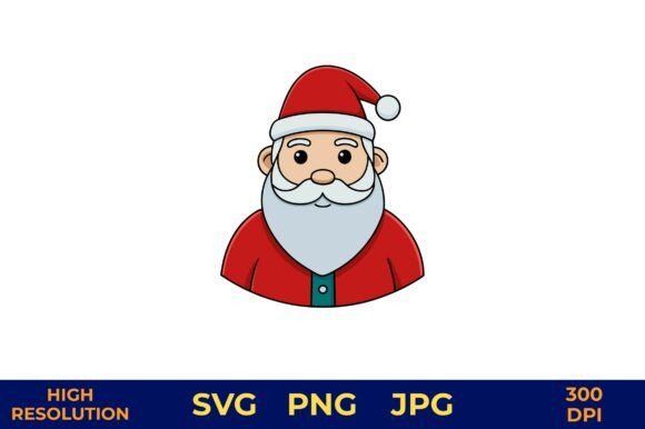 Cartoon Santa Claus Vector in Bright Red Review