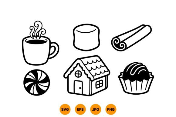 Cozy Holiday Baking Clipart & Illustrations