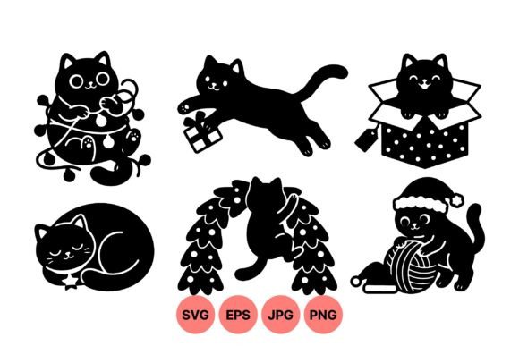Cute Cat Holiday Clipart Set: Illustrations Review