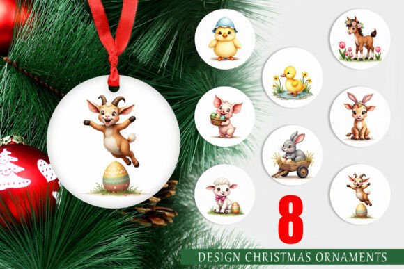 Easter Animal Ornament Illustrations