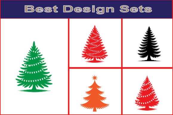 Festive Tree Illustration Set: Freebies for Bloggers