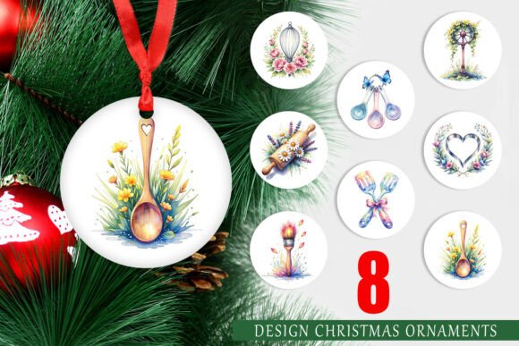 Floral Kitchen Tool PNG Ornament Review