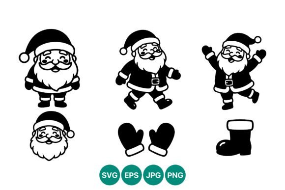 Merry Santa Vector Set: Bold Illustrations