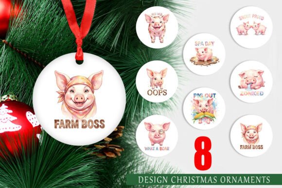 Muddy Pig Watercolor Ornament PNG: Crafting Review