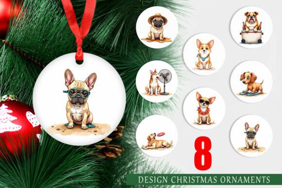 Over It Dog Summer Ornament Illustrations Review
