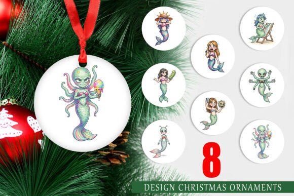 Review: Alien Mermaid Watercolor PNG Ornament