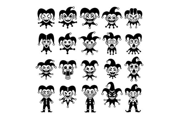 Review: Black and White Jester Faces Bundle