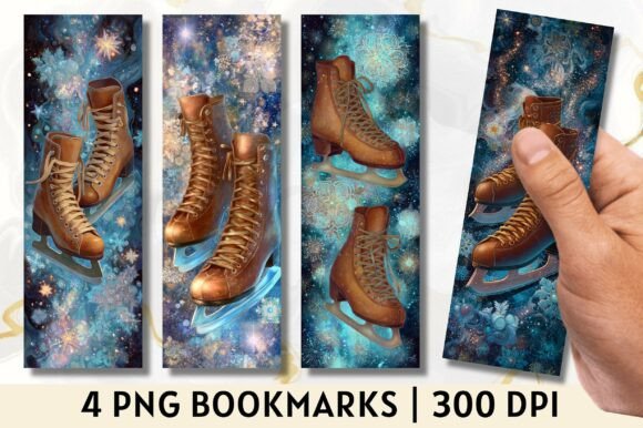 Review: Ice Skates Boots Winter Floral Bookmark