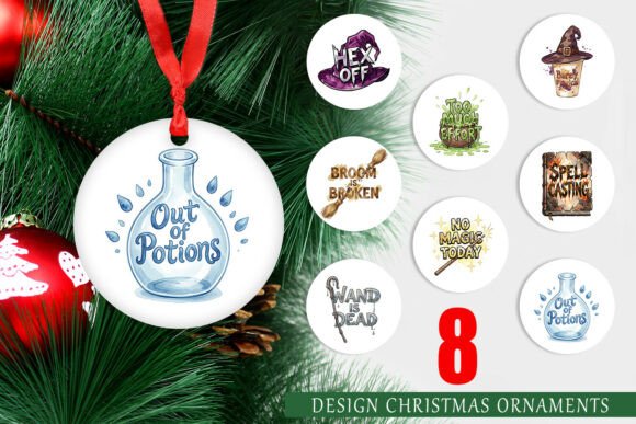 Review: Lazy Witch Sarcastic Quote Ornament PNG