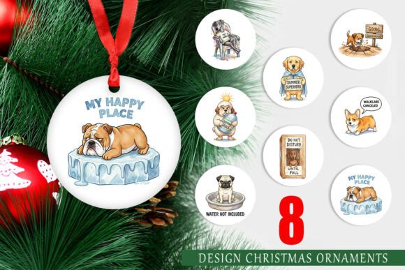 Sarcastic Lazy Dog Summer Ornament PNG Review