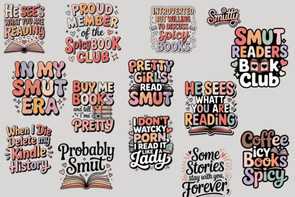 Smut Spicy Book Bundle: 30 Png Illustrations