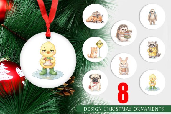 Tired Morning Commute Animal Ornament: Illustrations for Sellers