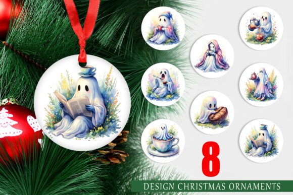 Watercolor Coffee Ghost Ornament PNG: A Brand Review