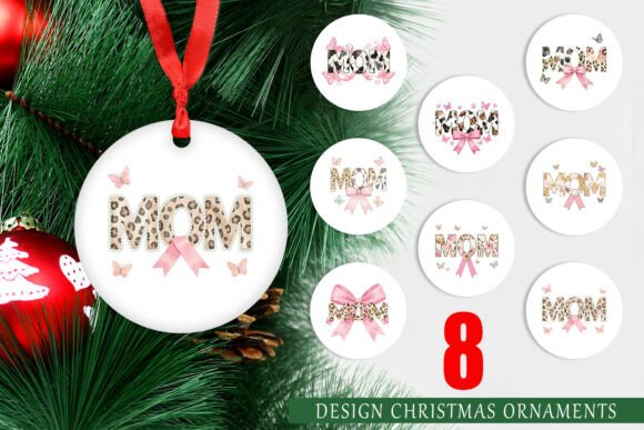 Watercolor MOM Animal Print Ornament PNG Review