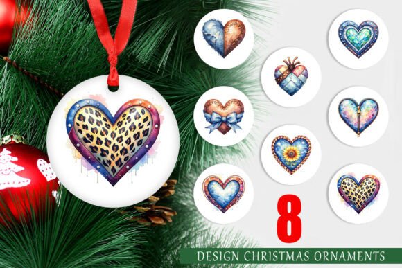 Western Leather Denim Heart: Unique Illustrations