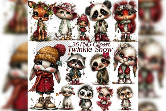Whimsical Snow Holiday Love Clipart Review